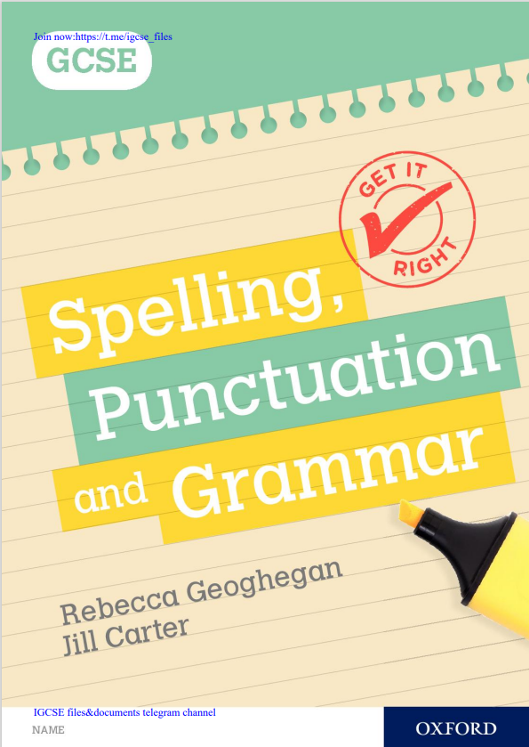 GCSE Grammer-Punctuation.IGCSE Files Channel - Pdf Books Library