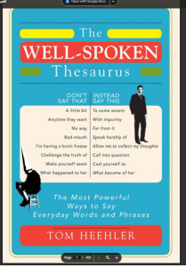``Rich Results on Google's SERP when searching for ''THE WELL SPOKEN THESAURUS''